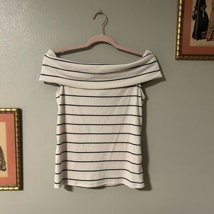 Striped Off Shoulder Top